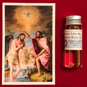 Saint John the Baptist Devotional Relic Holy Oil Pack (Touched to a relic of Saint John the Baptist)