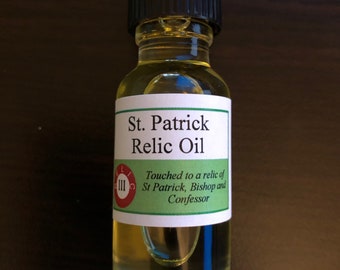 Saint Patrick Devotional Relic Holy Oil Pack (Touched to a relic of Saint Patrick)