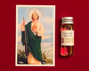Saint Jude Devotional Relic Holy Oil Pack (Touched to a relic of Saint Jude the Apostle)