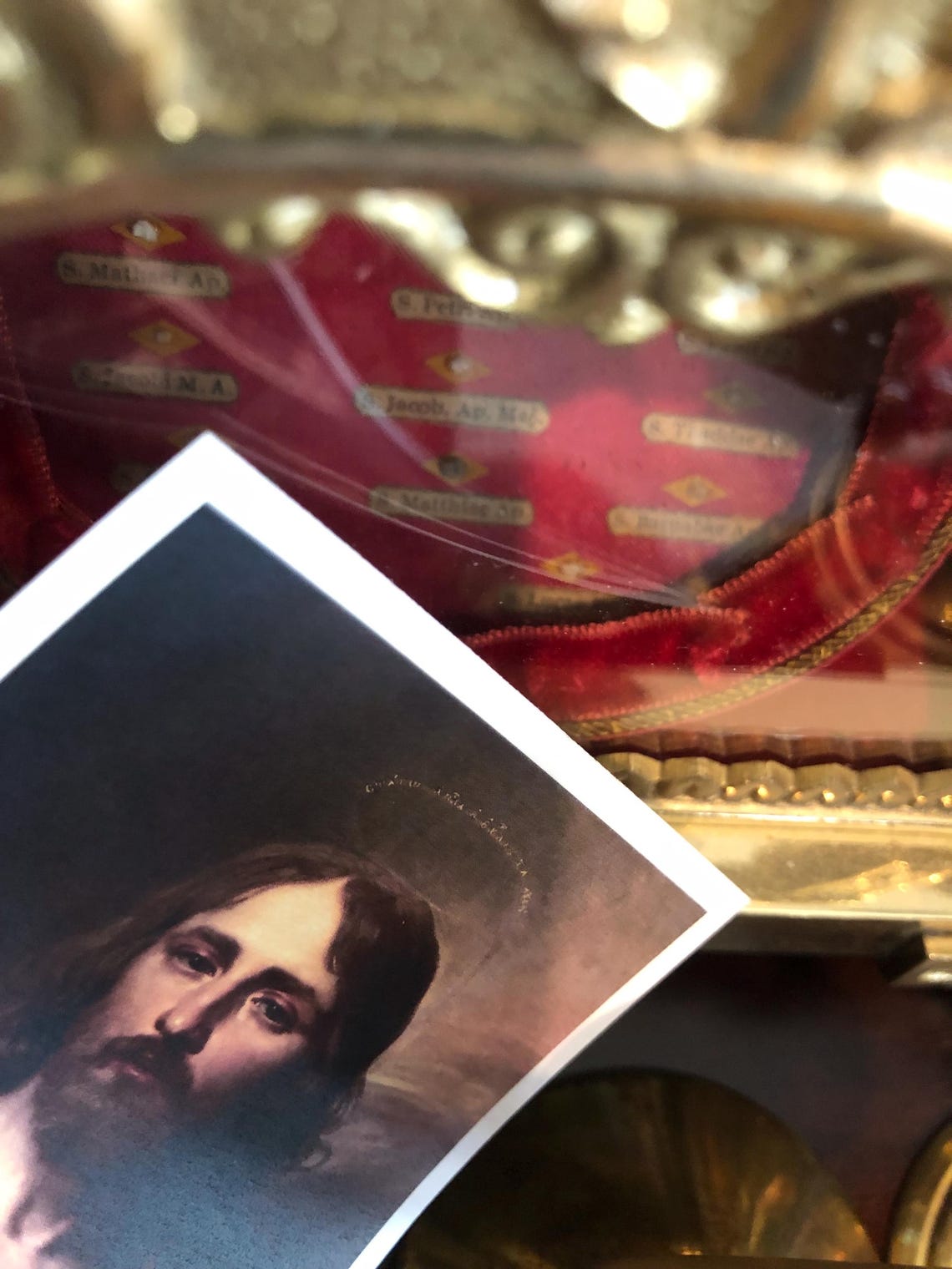 Saint Luke the Evangelist Third Class Relic Holy Cards (touched to a ...