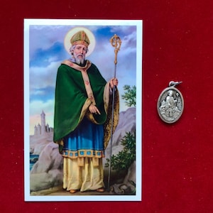 Saint Patrick Relic Medal Pack - Third Class Relic Holy Card & Medal  (Touched to relic of St Patrick)