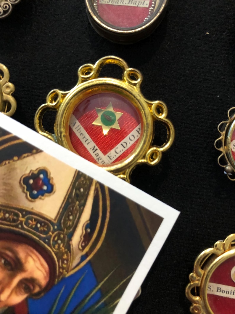 Saint Albert the Great Third Class Relic Holy Cards (touched to a First ...