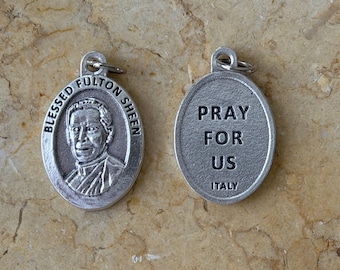 Blessed Fulton Sheen Relic Medal Pack - Third Class Relic Holy Card & Medal