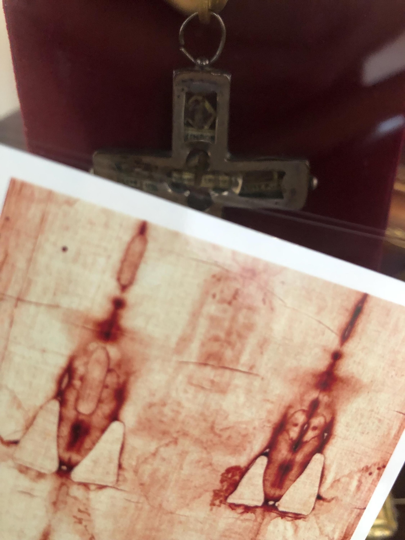 Holy Shroud Third Class Relic Holy Card (touched to a Relic of the Holy ...