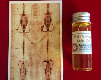 Holy Shroud Relic Holy Oil Set (Touched to a relic of the Shroud of Turin)