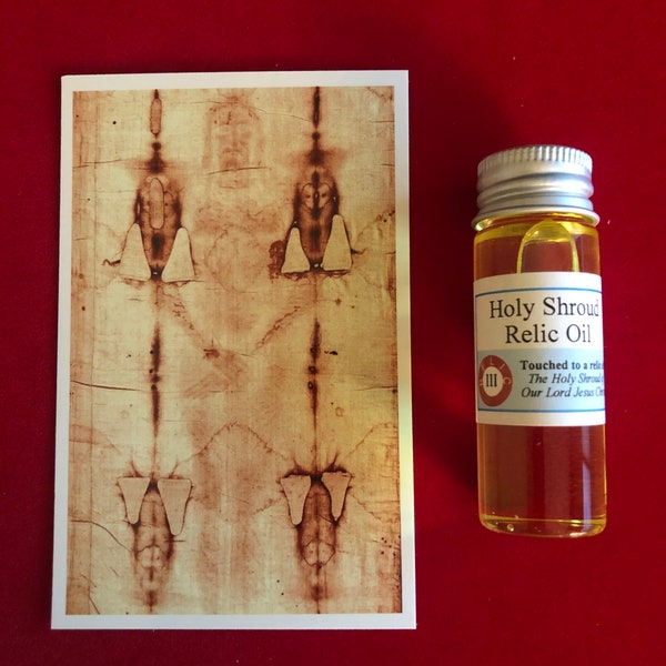 Holy Shroud Relic Holy Oil Pack (Touched to a relic of the Shroud of Turin)