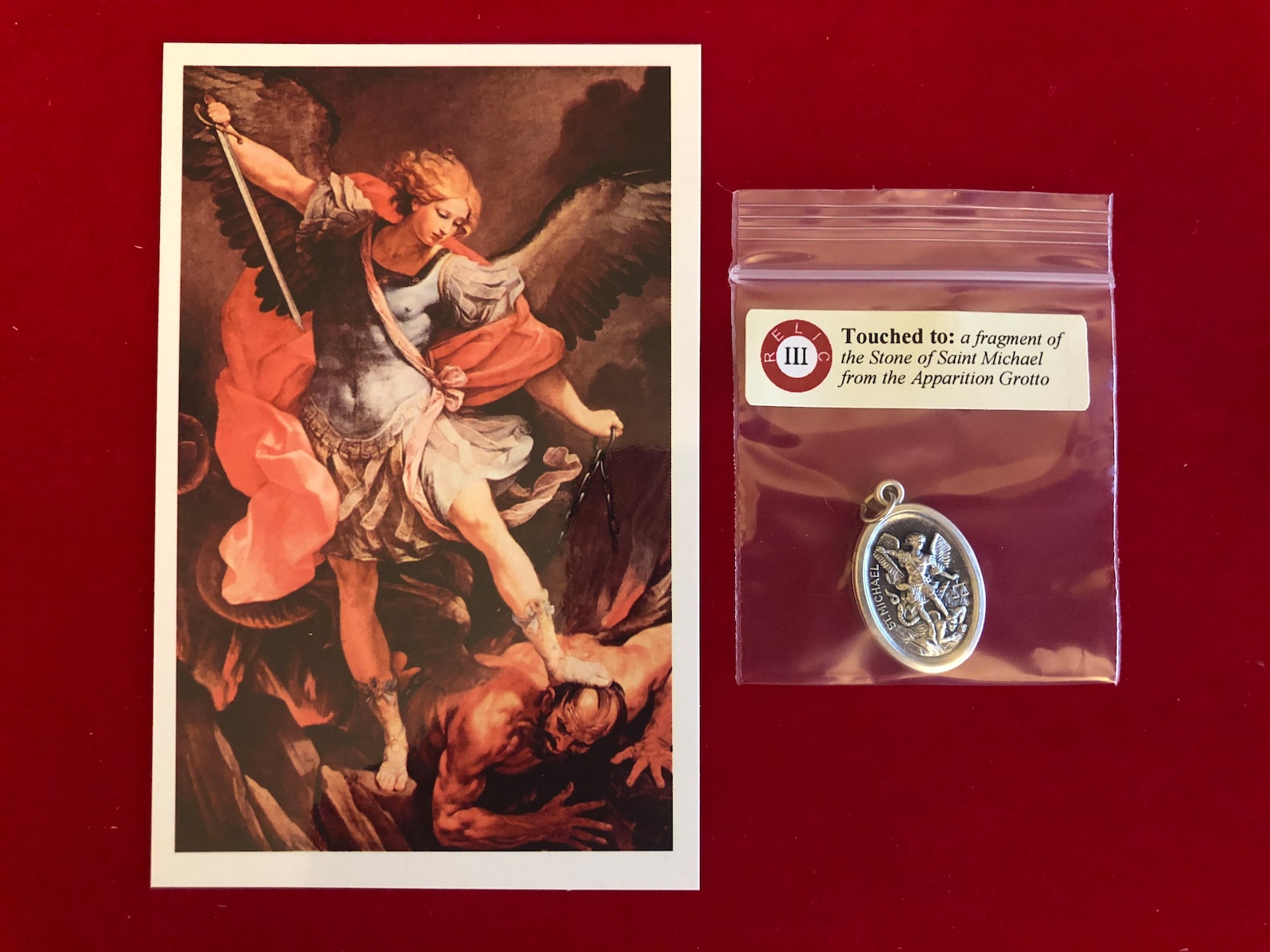 Saint Michael the Archangel Relic Medal Pack Third Class Etsy
