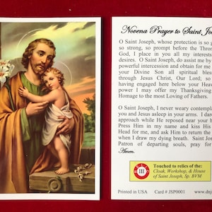 Immagine sacra della reliquia di San Giuseppe di terza classe (toccata con una reliquia di San Giuseppe, Sposo della Beata Vergine Maria)