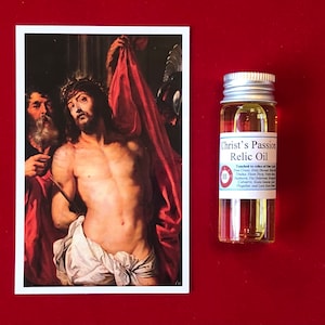 Pack d'huile sacrée reliques de la passion de Jésus (touché aux reliques de la passion de notre Seigneur)
