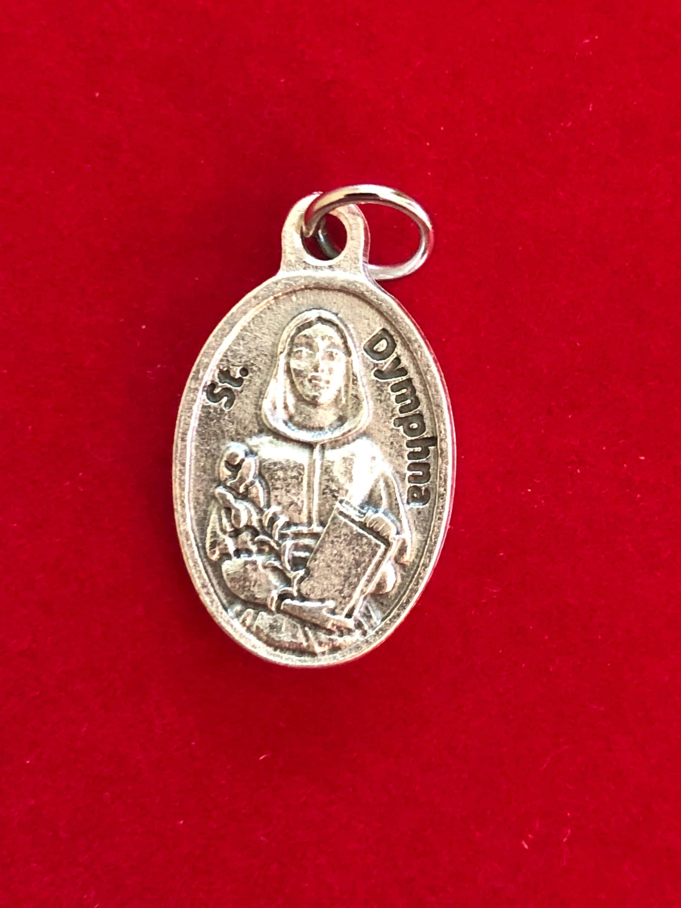 Saint Dymphna Relic Medal - Third Class Relic Integrated - Etsy