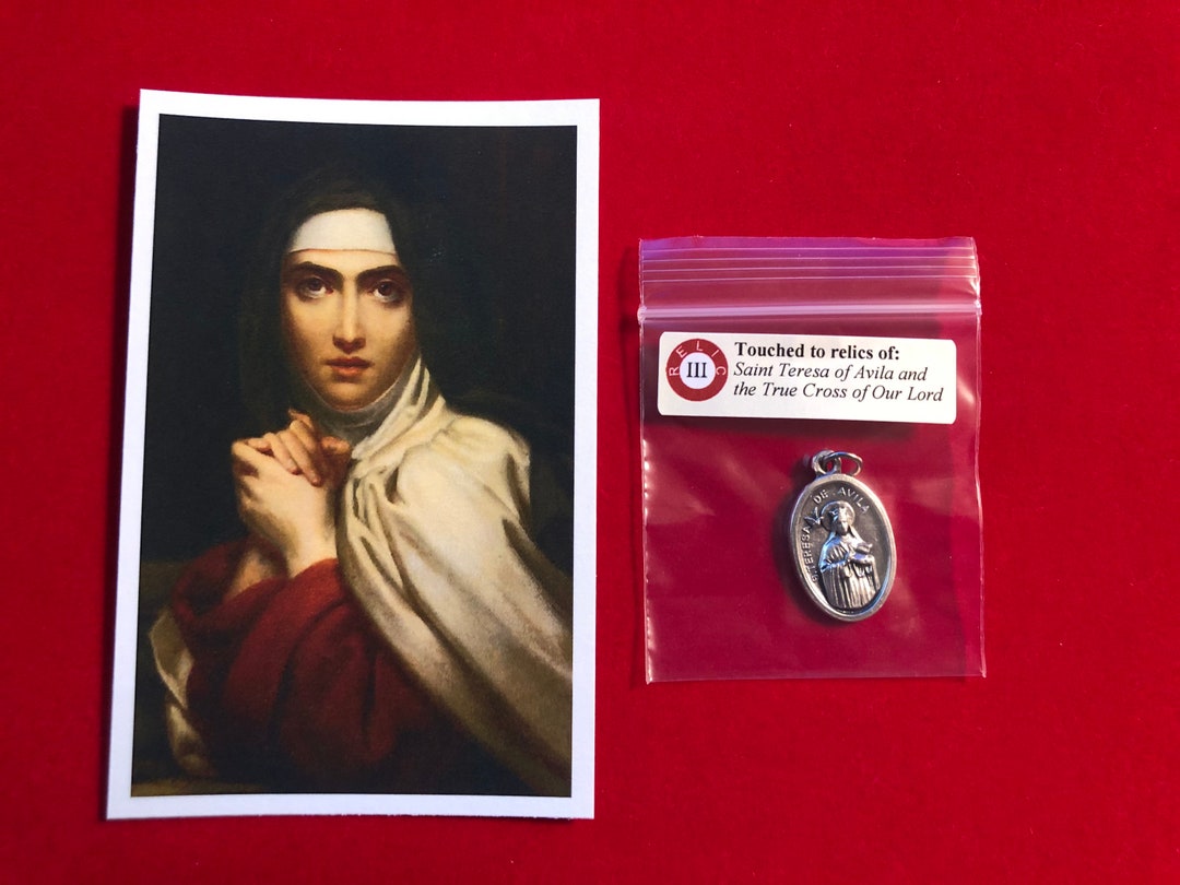 Saint Teresa of Avila Relic Medal Pack Third Class Relic Etsy