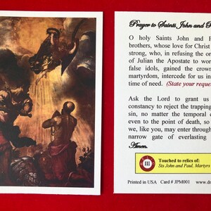 Cartes saintes relique des saints martyrs de troisième classe (touché à une relique des saints) - Stock cartonné