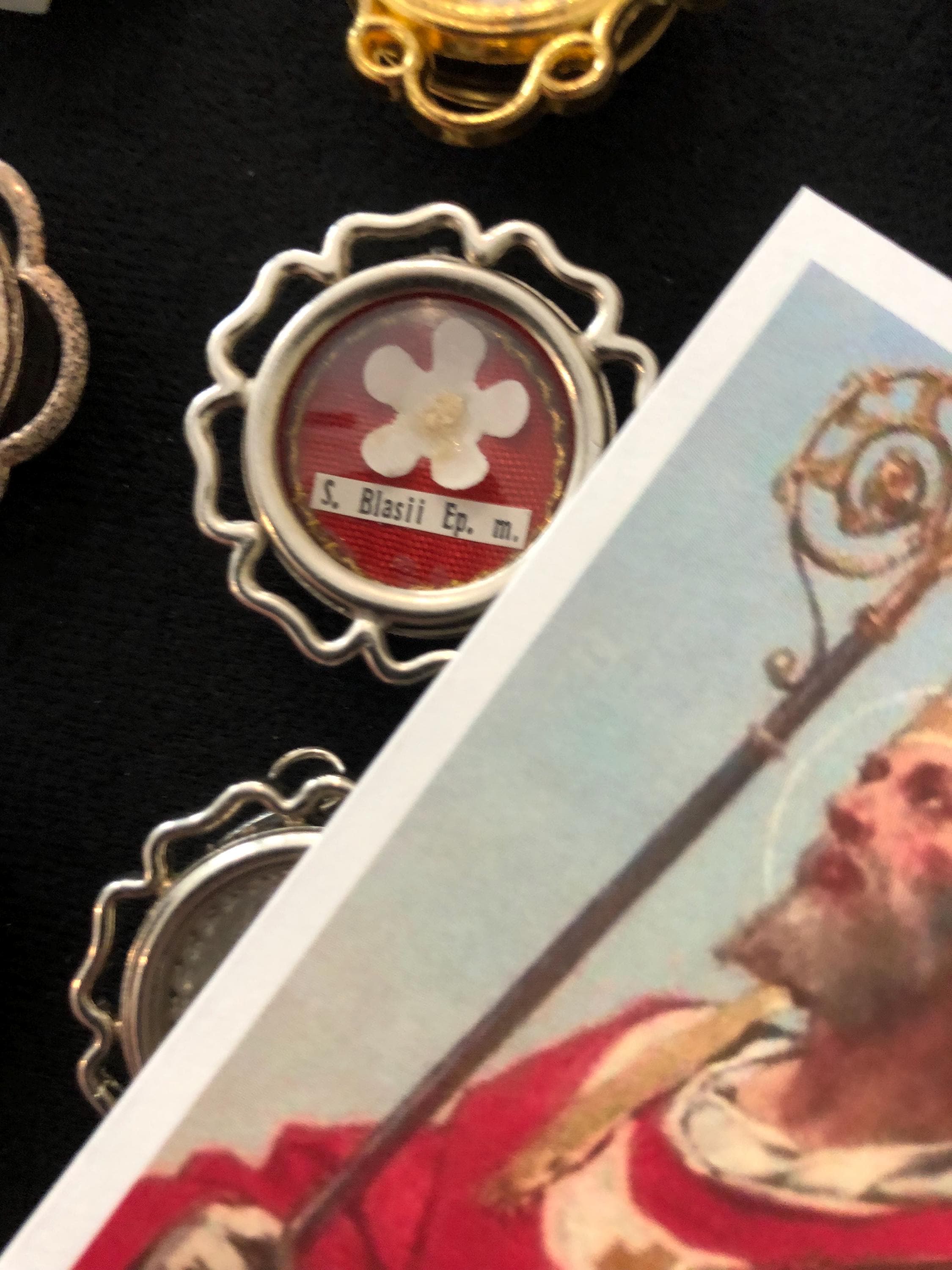 Saint Blaise Third Class Relic Holy Cards (touched to a First Class ...