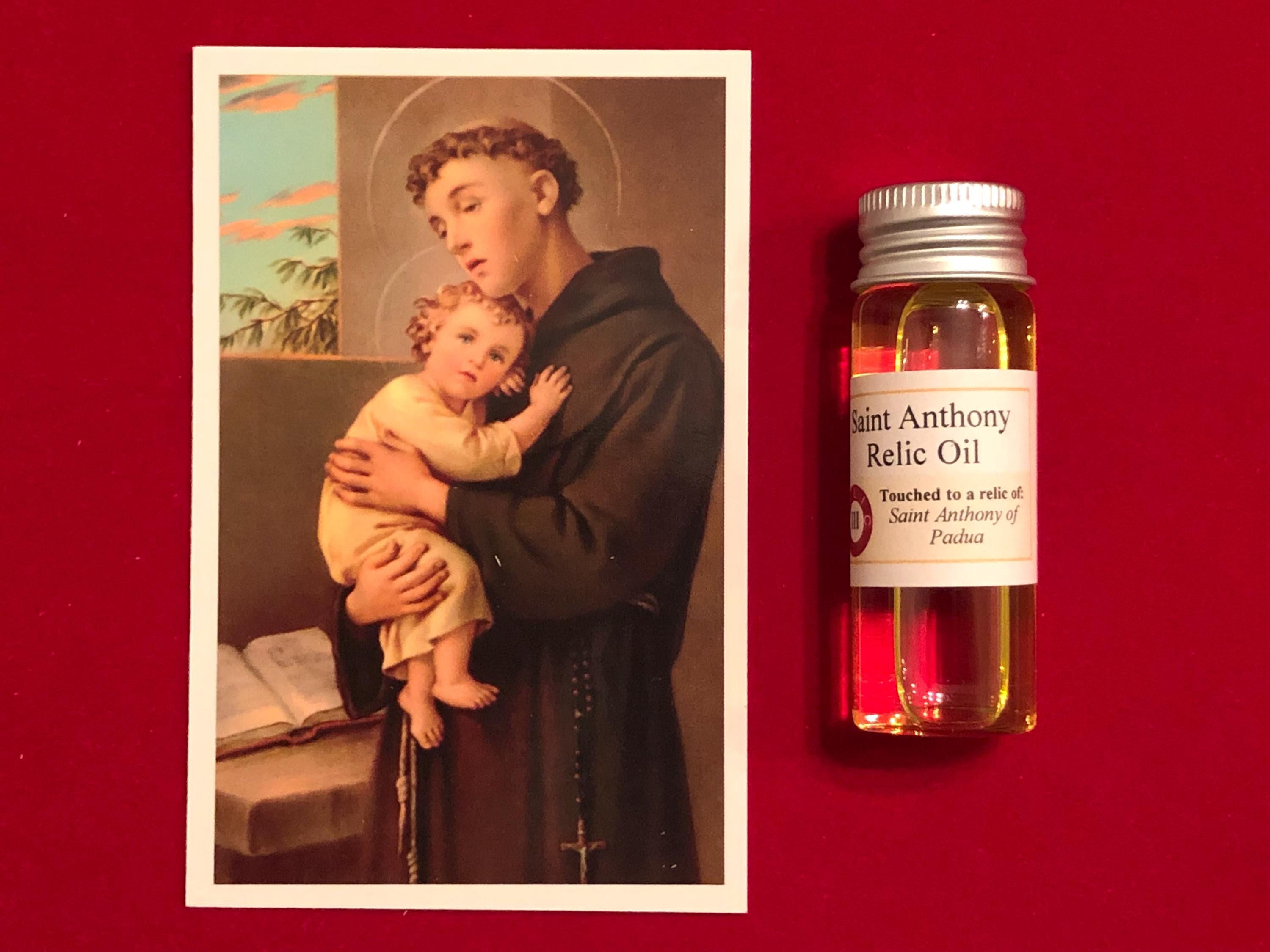 Saint Anthony of Padua Devotional Relic Holy Oil Pack (Touched to a relic of Saint Anthony)