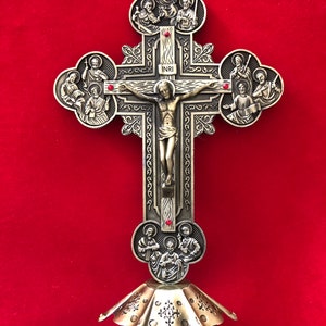 Relic Crucifix with Our Lord and the Apostles - Touched to Relics Our Lord and the Apostles with COA