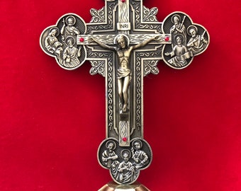 Relic Crucifix with Our Lord and the Apostles - Touched to Relics Our Lord and the Apostles with COA