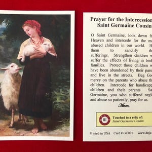 PACOTE COM 50 CARTÕES - Cartões sagrados de terceira classe do primo de Saint Germain (tocados com uma relíquia de primeira classe do santo) - Papel cartão
