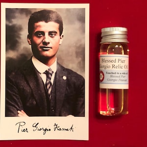 Blessed Pier Giorgio Frassati Relic Holy Oil Pack (berührt mit einem Relikt des seligen Pier Giorgio)