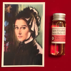 Saint Elizabeth Ann Seton Devotional Relic Holy Oil Pack (Touched to a relic of Mother Seton)