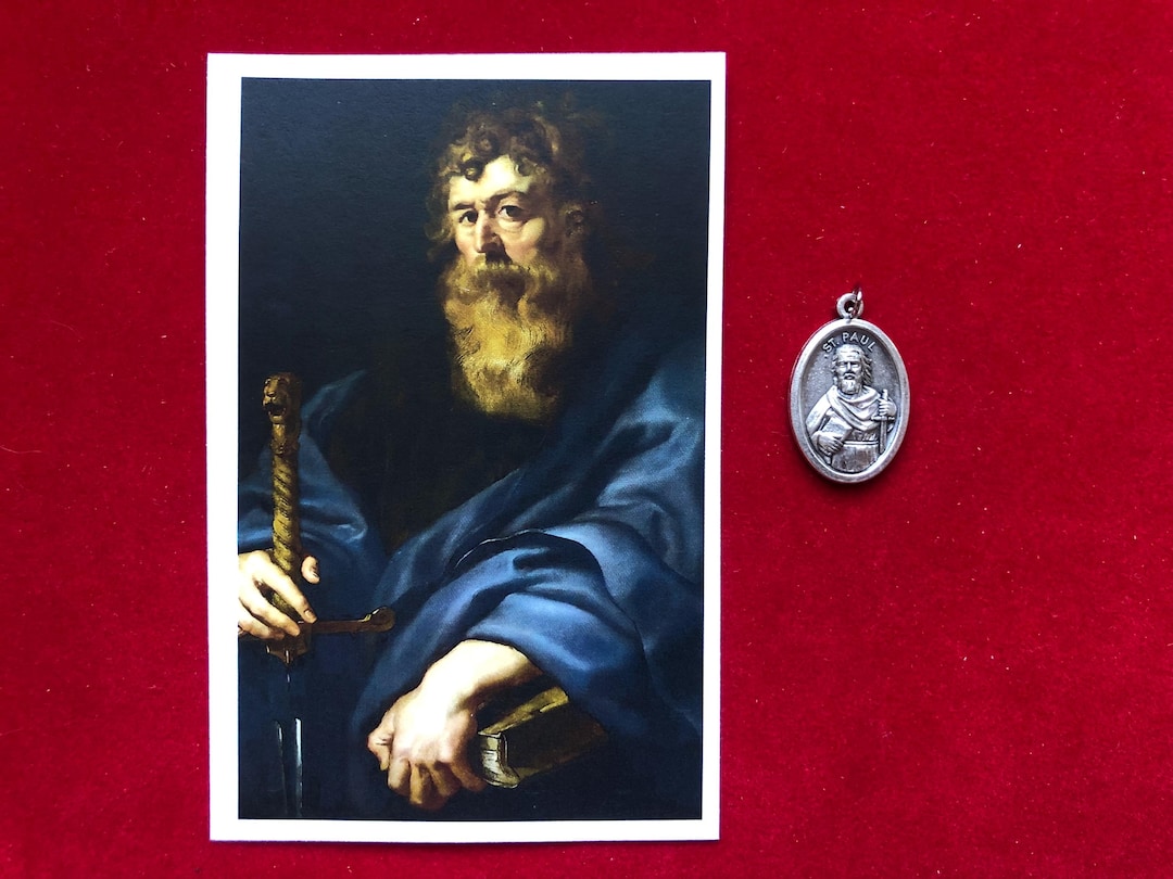 Saint Paul the Apostle Relic Medal Pack - Third Class Relic Holy Card ...