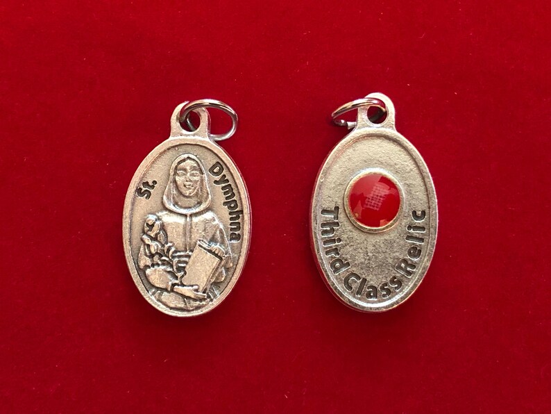 Saint Dymphna Relic Medal - Third Class Relic Integrated - Etsy