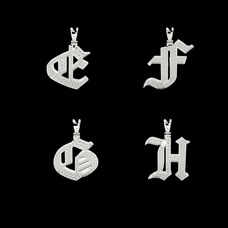 Personalized Initial Pendant, Personalized Silver Necklace AZ Letter