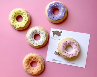 Donut hair clip, donut one birthday, donut headband, birthday, sprinkles donut, girl hair clip, photo props