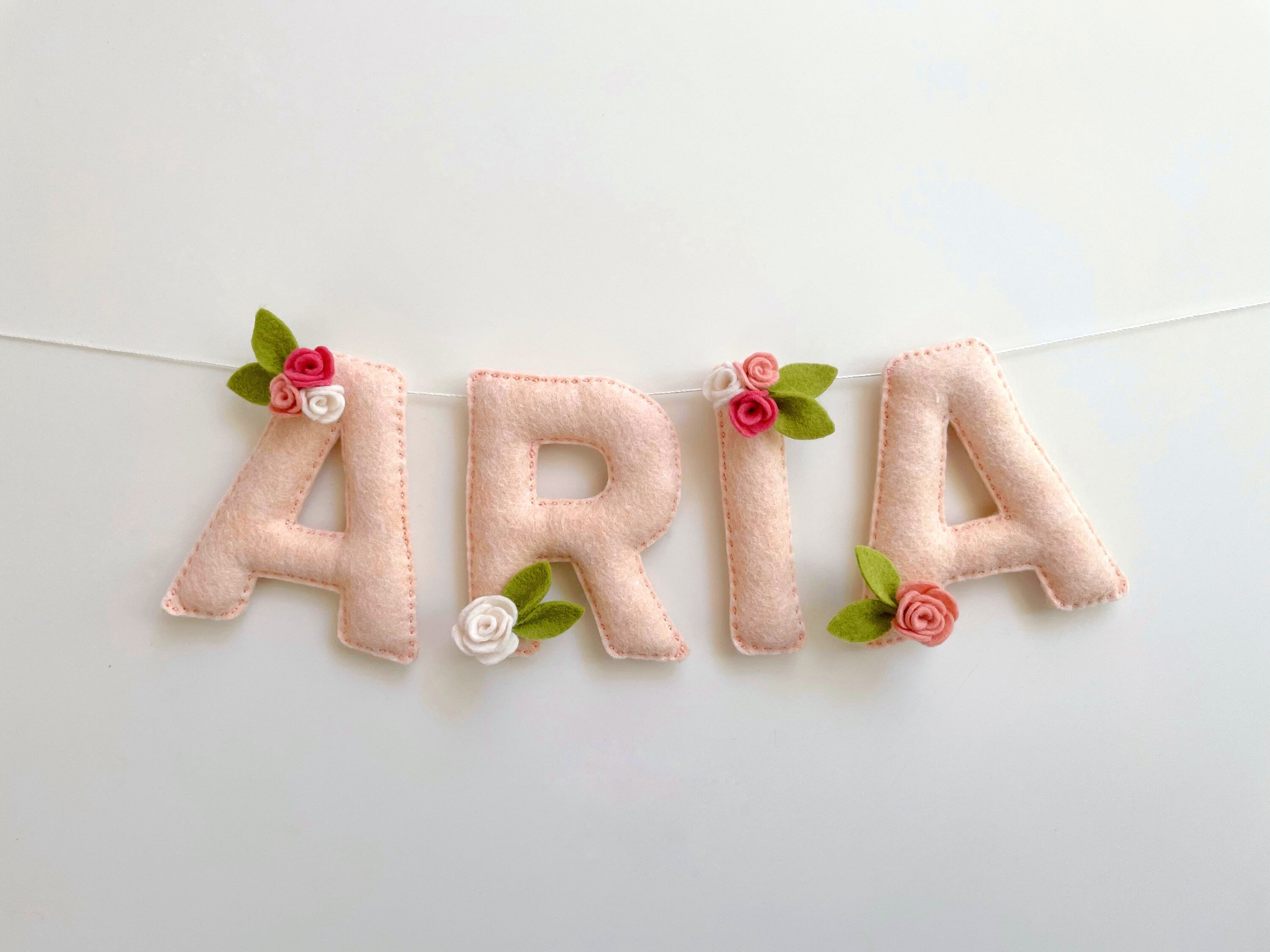 Blush Name Banner Nursery Room Banner Name Banner Etsy