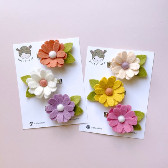 Felt baby hair clips sale