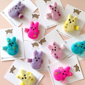 Peeps headband, Easter hair clip, peeps hair clip, bunny headband, peeps bow
