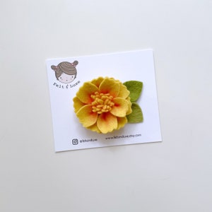 Marigold hair clip, marigold headband, baby headband, marigold flower