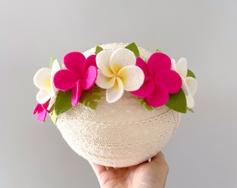 Plumeria flower crown, tropical headband, Hawaiian flower headband, beach hair, Hawaiian baby headband, Moana headband