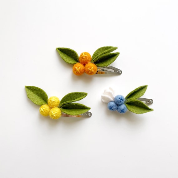 Fruit hair clip, berry hair clip, berry headband, Fruit snap clip, girl hair clip, summer hair clip, blueberry hair clip