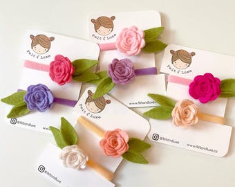 Girl hair ties, toddler hair tie, baby hair tie, flower hair tie, girl hair clip