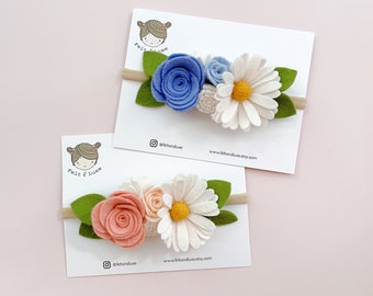 Daisy and rose crown, Birthday crown, photo props, boho headband, daisy headband