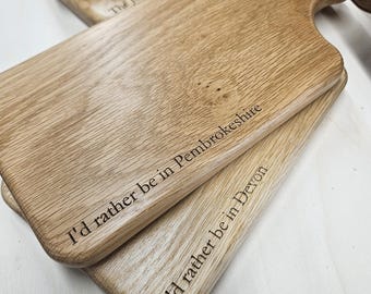 Solid Oak Serving Board - Presentation Board - Custom Engraving