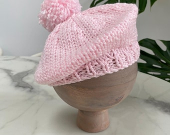 Knitting Kit: Beret Hat. Baby to Child Sizes. Beginner
