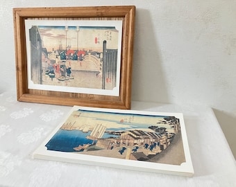 Volledige reproductie op ware schaal van "De drieënvijftig stations van de Tokaido" van Utagawa Hiroshige - Andoh Hiroshige, Van Gogh, Ukiyo-e