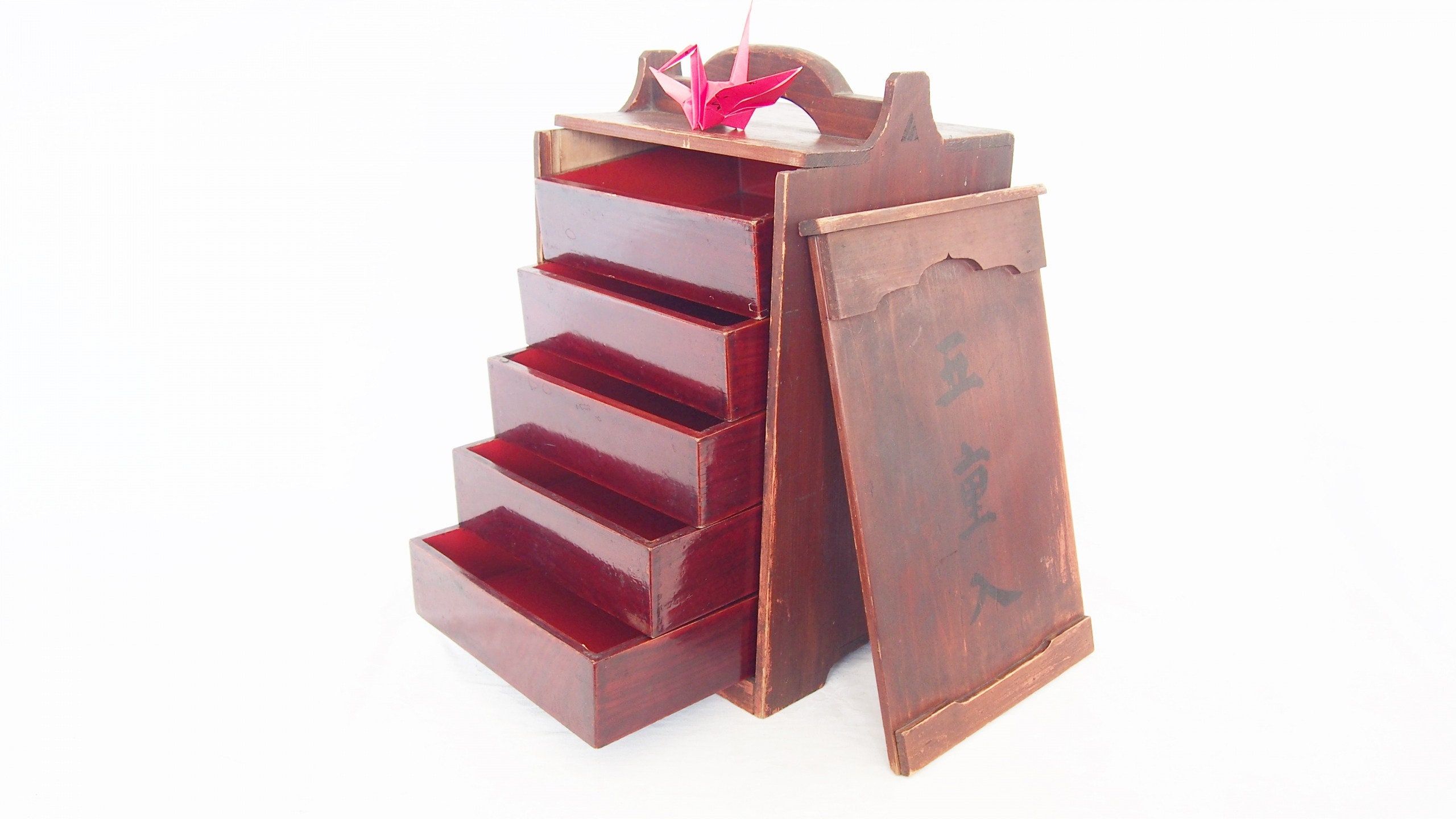 Ein japanisches antikes Quintuple Lackwaren Behälterdose | Etsy