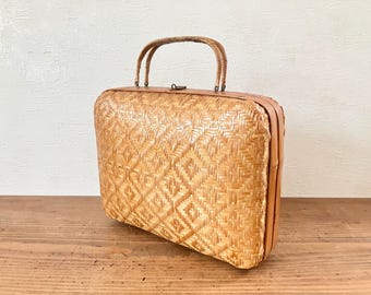 Een Japanse vintage bamboe reiskoffer, reistas Kori kaban (行李鞄) - Tansu, Kimono, Wabisabi