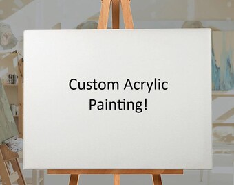 Custom Hand-Painted Acrylic Painting: Personalized Art for Home Decor