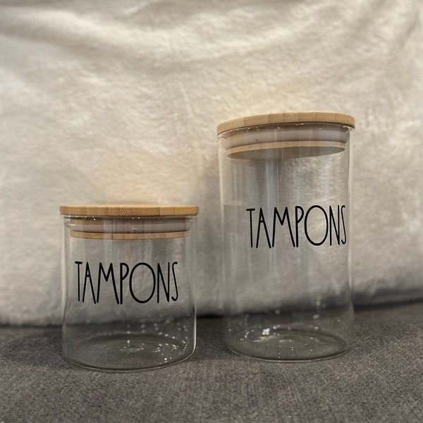 Rae Dunn inspirierte Badezimmer Tampons Vorratsdose (Compact oder Regular)