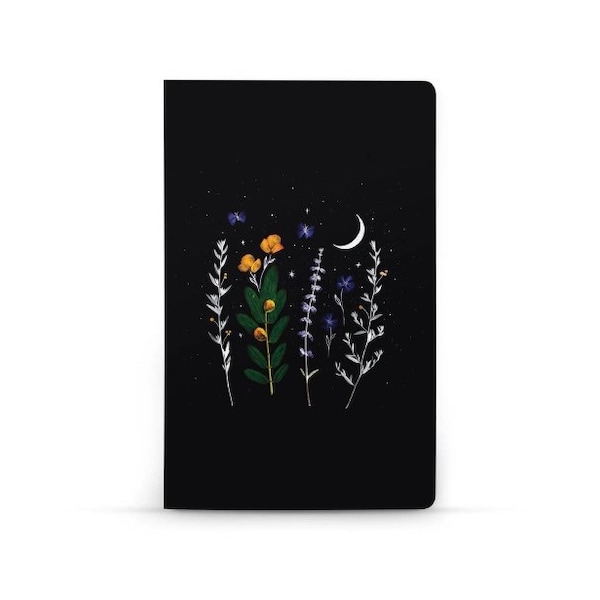 Moonlight in the Garden Notebook, Moon Journal, Moon Notebook, Velvet Touch Notebook, Layflat Notebook, Notebooks and Journals, Moon Journal