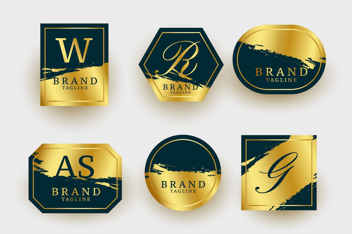 Luxury gold logos Elegant emblem monogram luxury logo Etsy