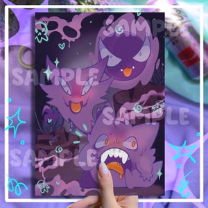 Gengar Pokemon Art Print Wallpaper A5 - Etsy