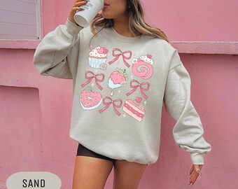 Cupcakes Strawberry Shirt,  Valentine's Day Tee Women, Comfort Colors 1717, Gildan 18000 S-2XL