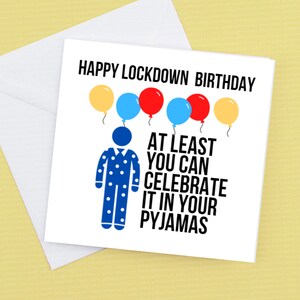 Happy Lockdown Birthday Funny Cheeky Lockdown Birthday Card BC053 Etsy