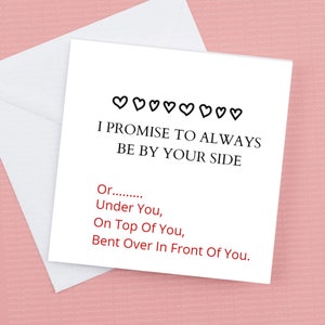 I Promise To Always Be By Your side Cheeky Rude couples Card