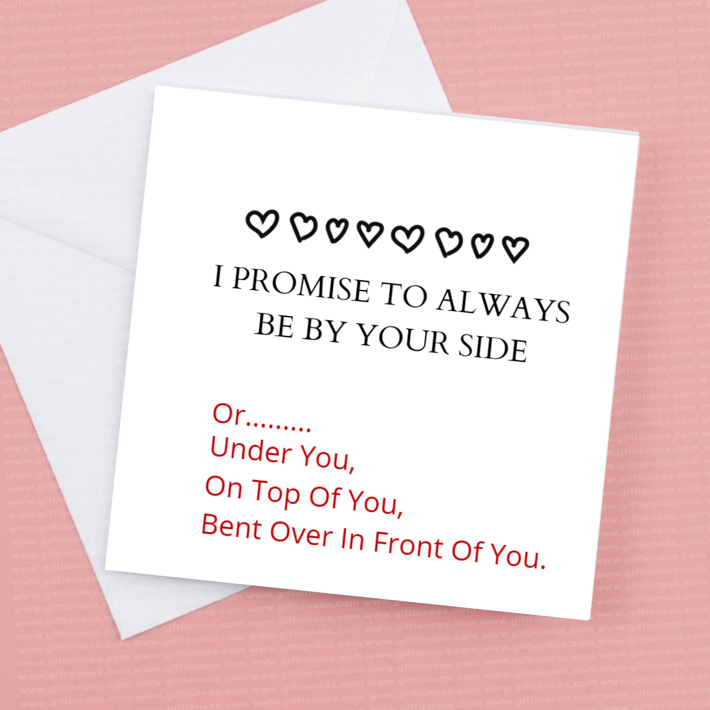 I Promise To Always Be By Your side Cheeky Rude couples Card, image size:2280x2280