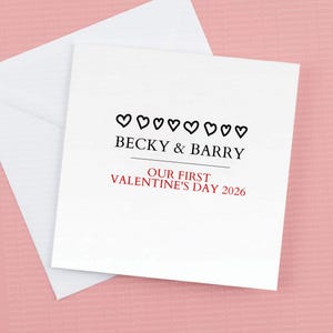 Onze eerste Valentijnsdag 2026: gepersonaliseerde valentijns- of jubileumkaart